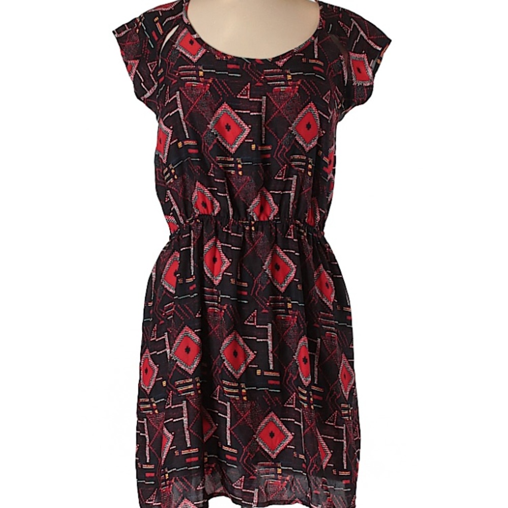 Red and black dress